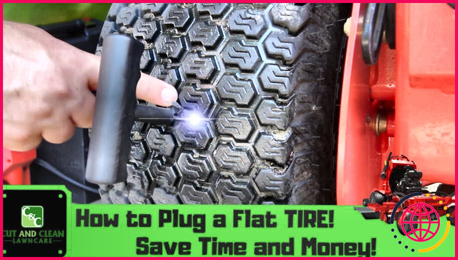 Peut-on boucher un pneu de tondeuse à gazon ?
