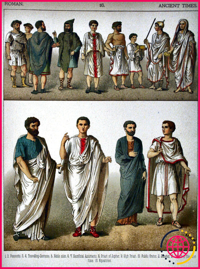 Que portaient les hommes romains pauvres ?
