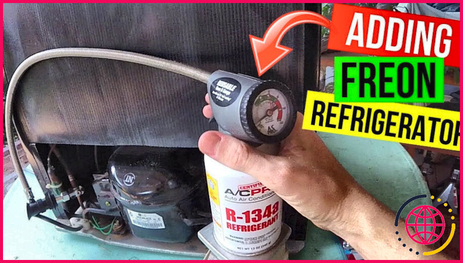 Quel gaz est utilisé en remplacement du gaz fréon dans les réfrigérateurs ?
