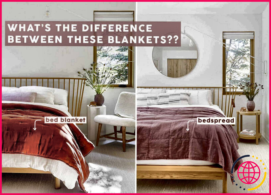 Quelle est la différence entre un plaid et un couvre-lit ?
