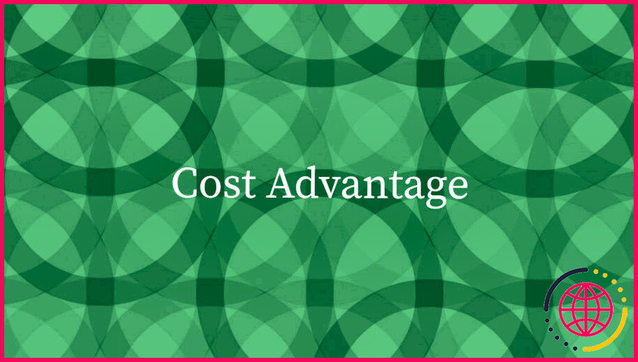Qu'est-ce qu'un avantage en termes de coûts ?
