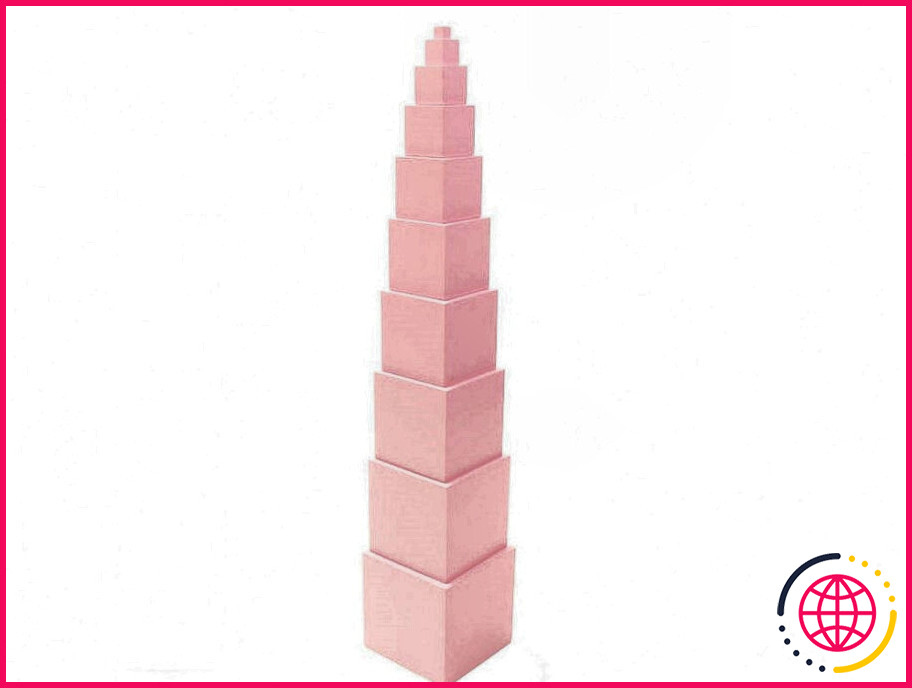 Pourquoi la tour rose montessori est-elle rose ?
