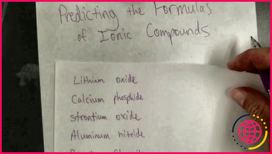 Quelle est la formule du composé ionique du nitrure de gallium ?
