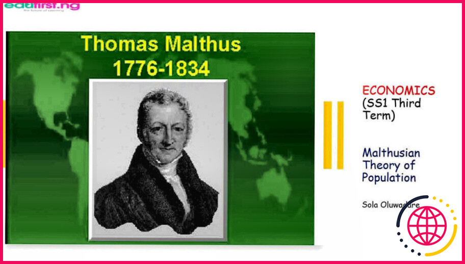 Quelle est la théorie économique de thomas malthus ?
