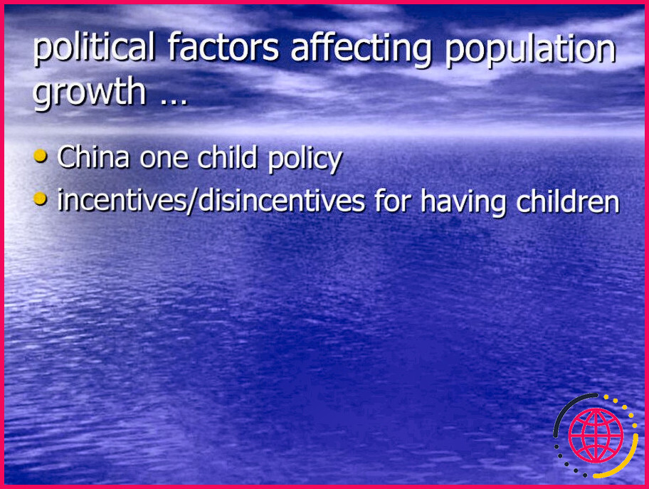 Quels sont les facteurs qui influencent la croissance de la population ?
