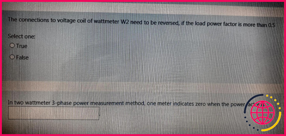 Le wattmètre indique-t-il la puissance ?