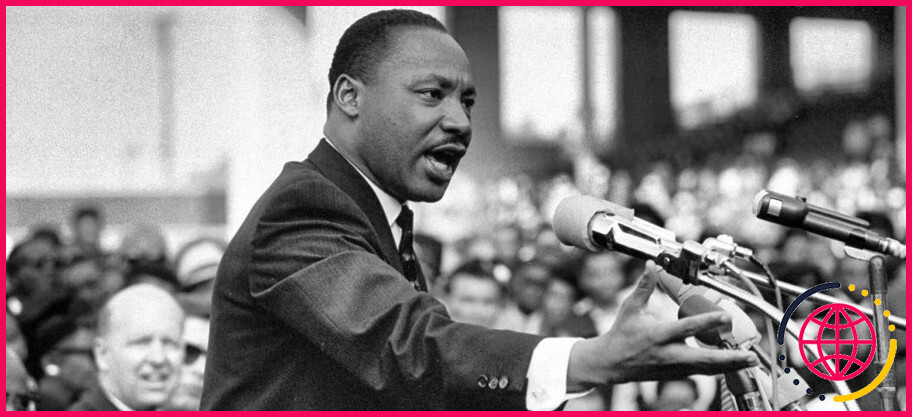 Qui était présent au discours de Martin Luther King ?