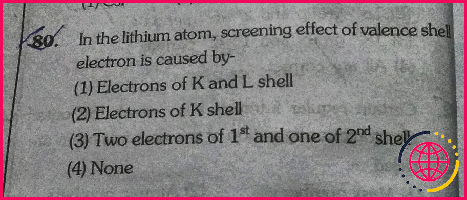 Le lithium a-t-il un électron de valence ?