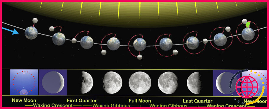 Pourquoi la rotation de la lune est-elle synchrone ?
